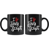 "I Love JavaScript" Mug (Black)