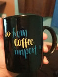 "from coffee import *" Python Mug (Black)