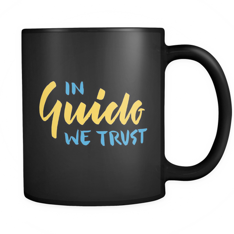"In Guido We Trust" Python Mug (Black)