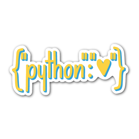 "Python Heart Dictionary" Sticker
