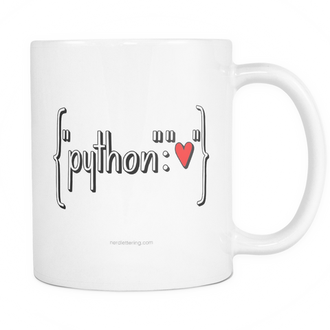 "Python Heart Dictionary" Mug