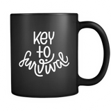 "Key To Survival" Mug (Black)
