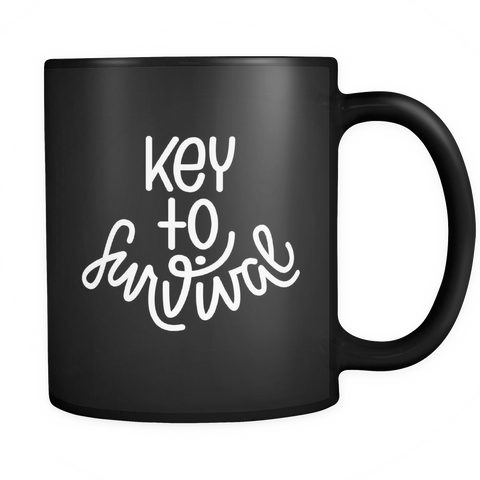 "Key To Survival" Mug (Black)