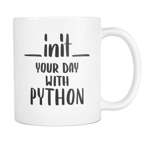 "__init__ Your Day With Python" Mug