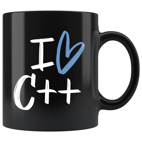 "I Love C++" Mug (Black)