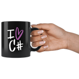"I Love C#" Mug (Black)