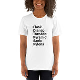 Python Web Framework Unisex T-Shirt Black