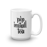 "pip install tea" Python Mug