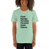 Python Web Framework Unisex T-Shirt Black