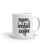 "npm install coffee" JavaScript Mug