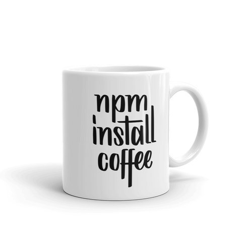 "npm install coffee" JavaScript Mug