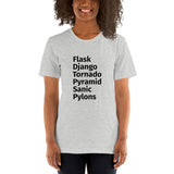 Python Web Framework Unisex T-Shirt Black