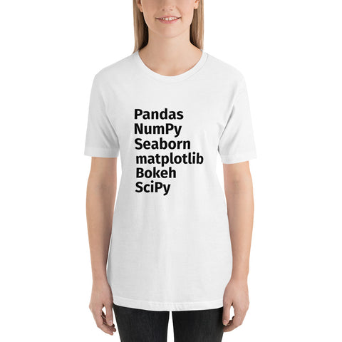 Python Data Science Unisex T-Shirt Black