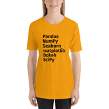 Python Data Science Unisex T-Shirt Black