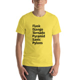 Python Web Framework Unisex T-Shirt Black