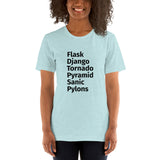 Python Web Framework Unisex T-Shirt Black