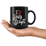 "I Love JavaScript" Mug (Black)