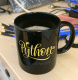 "Python: It's Good For You" Mug (Black)