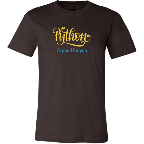 "Python: It's Good For You" T-Shirt (Multiple Colors)