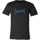 "Python Heart Dictionary (Red)" T-Shirt (Multiple Colors)