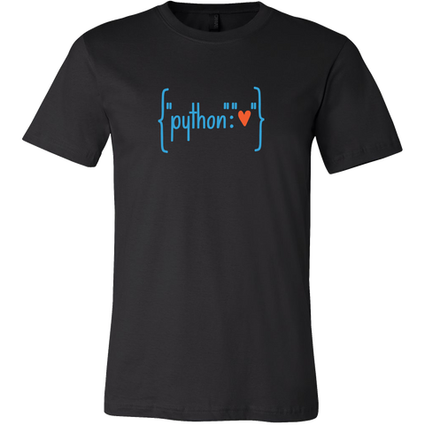 "Python Heart Dictionary (Red)" T-Shirt (Multiple Colors)