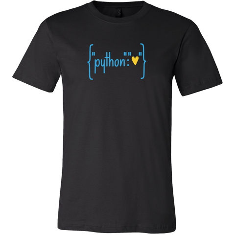 "Python Heart Dictionary" T-Shirt (Multiple Colors)
