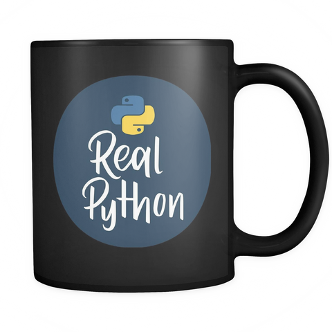 "Real Python" Mug (Black)