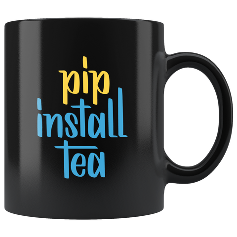 "pip install tea" Python Mug (Black)