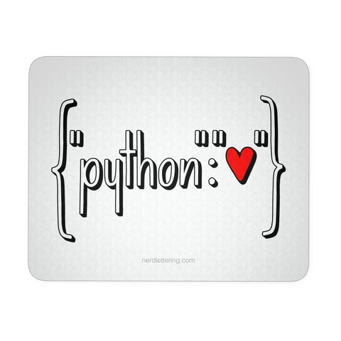 "Python Heart Dictionary" Mouse Pad