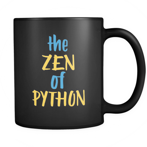 "The Zen of Python" Mug (Black)