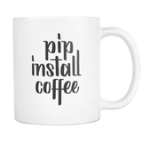 "pip install coffee" Python Mug