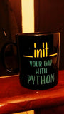 "__init__ Your Day With Python" Mug (Black)