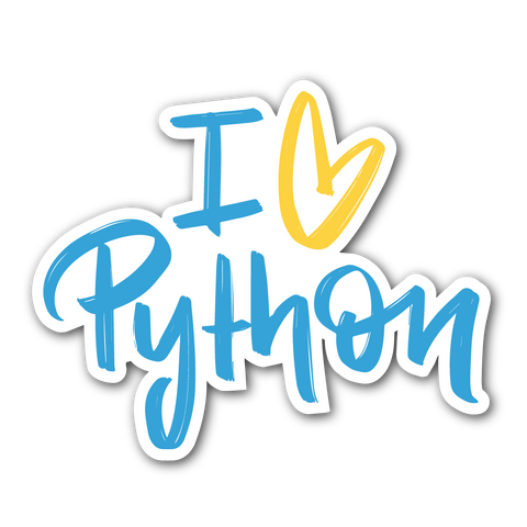 "I Love Python" Sticker