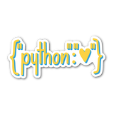 "Python Heart Dictionary" Sticker