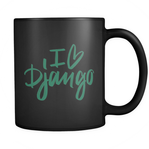 "I Love Django" Mug (Black)