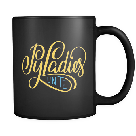 "PyLadies Unite" Mug (Black)