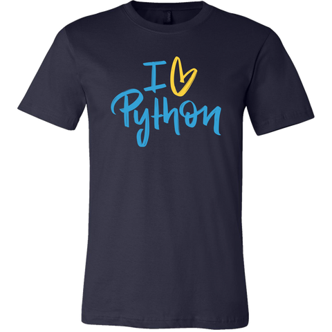 "I Love Python" T-Shirt (Multiple Colors)