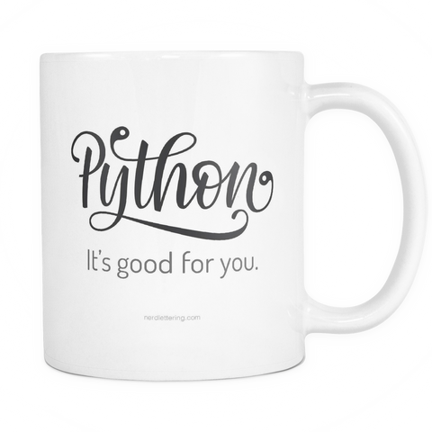 "Python: It's Good For You" Mug