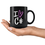 "I Love C#" Mug (Black)