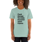 Python Web Framework Unisex T-Shirt Black