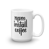 "npm install coffee" JavaScript Mug