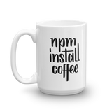 "npm install coffee" JavaScript Mug