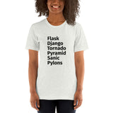 Python Web Framework Unisex T-Shirt Black
