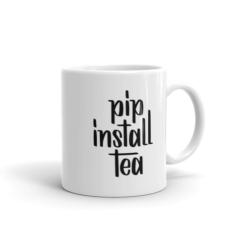 "pip install tea" Python Mug